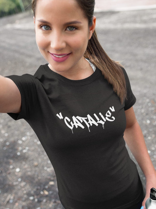 Catalie Klasik Kadın Tişörtü – Siyah